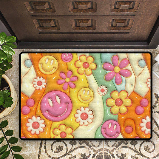 Tapis de sol antidérapant ultra fin Shineful, tapis de cuisine Sunny Smile