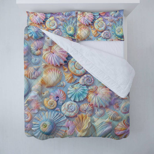 Shineful All Season Quilt 3-Piece Set Gorgeous Seashell 2