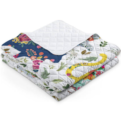 Shineful Quilt 3-Piece Set Cat floral