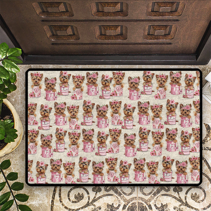 Shineful Ultra-Thin Non Skid Floor Mat, Kitchen Rugs Yorkie Delight