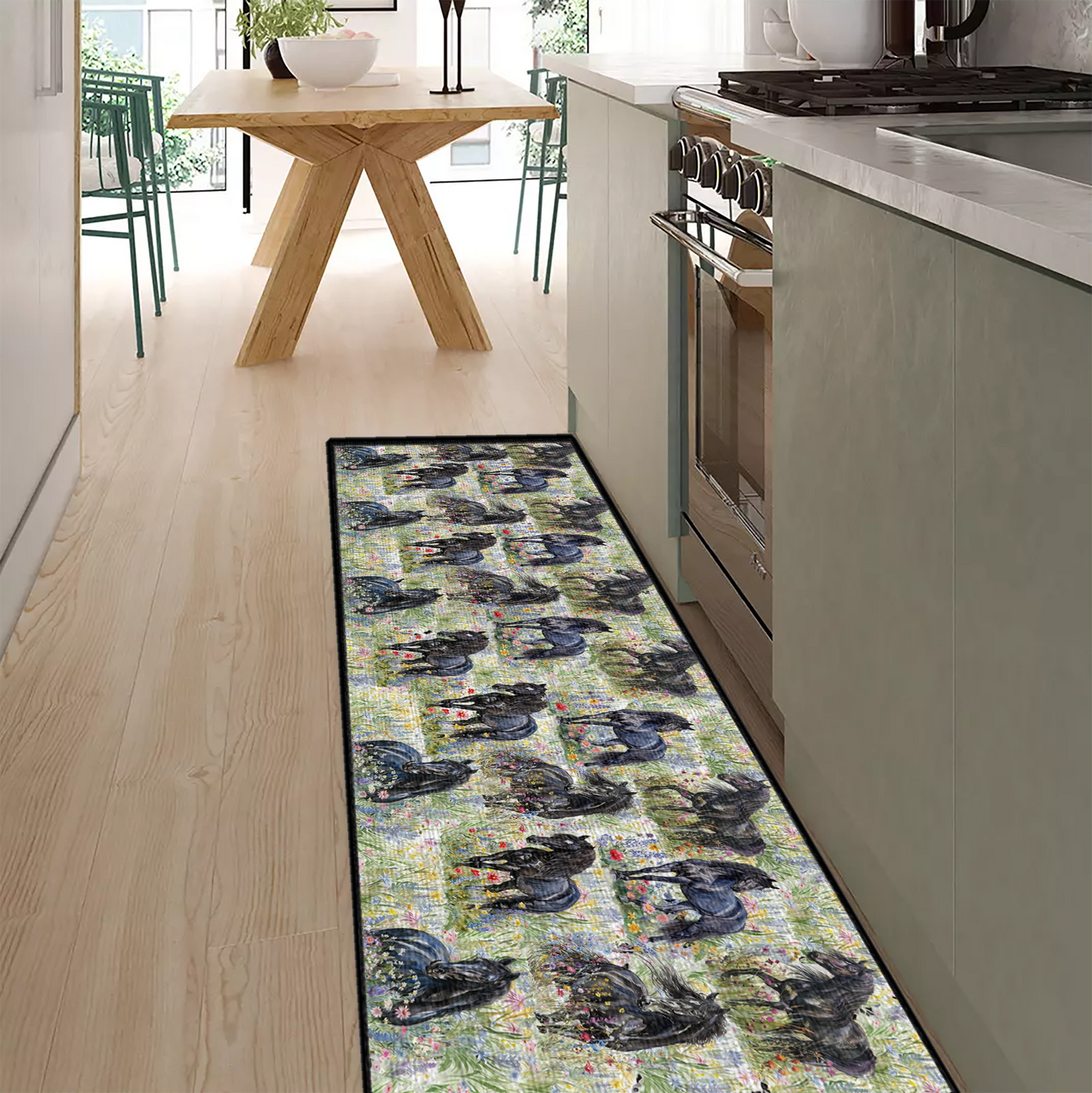 Shineful Ultra-Thin Non Skid Floor Mat, Kitchen Rugs