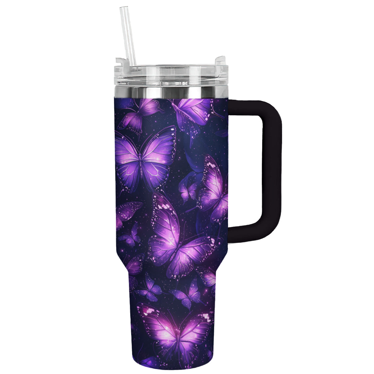 Glänzender Becher „Twinkle Night Butterfly“