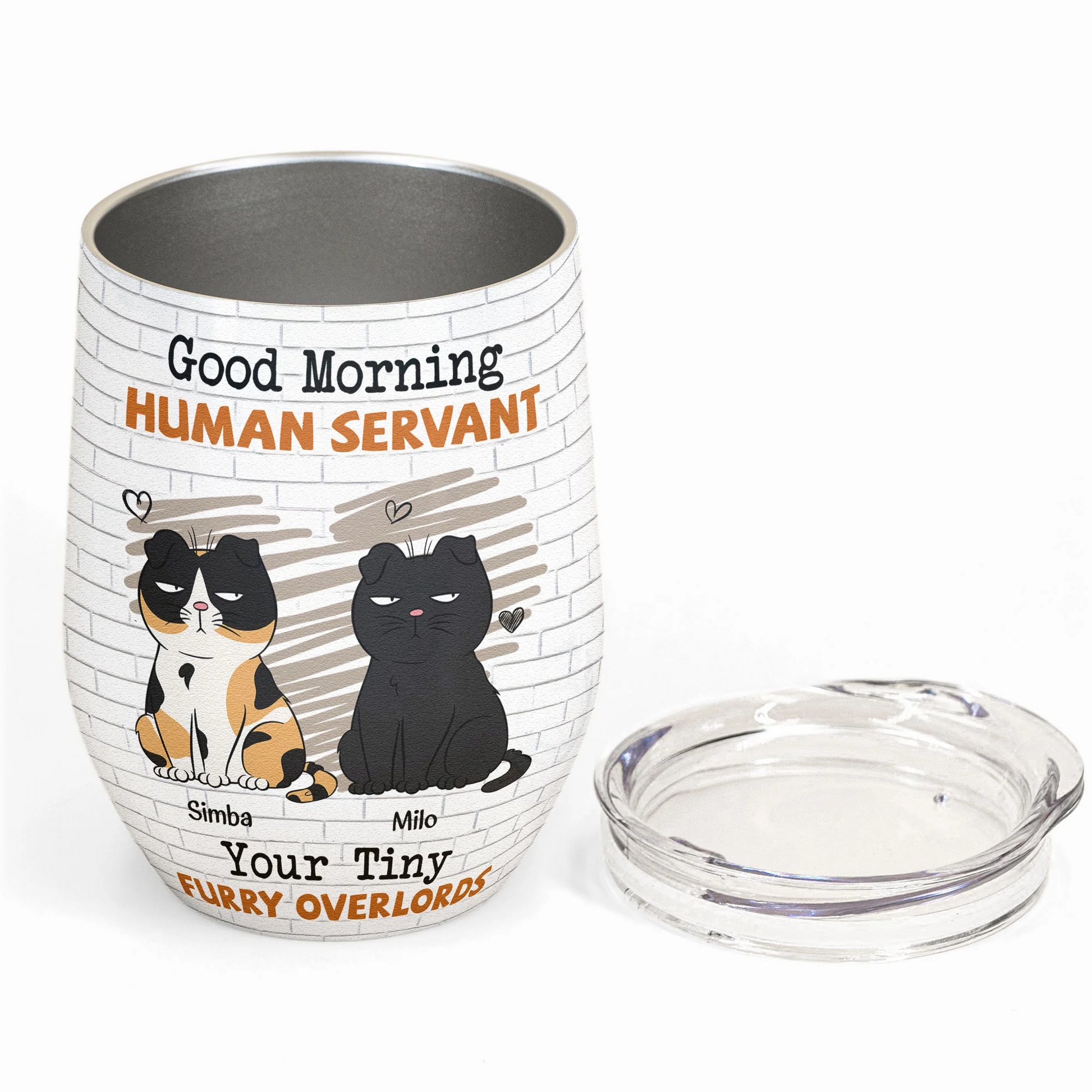 Morning - Human Servant Personalized Wine Tumbler