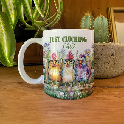 Shineful Ceramic Mug Chilling Clucking Chicken