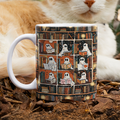 Shineful Ceramic Mug Spooky Ghost Readers