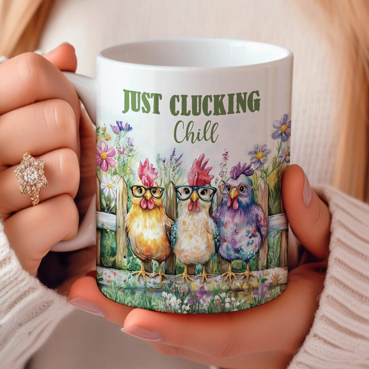 Shineful Ceramic Mug Chilling Clucking Chicken