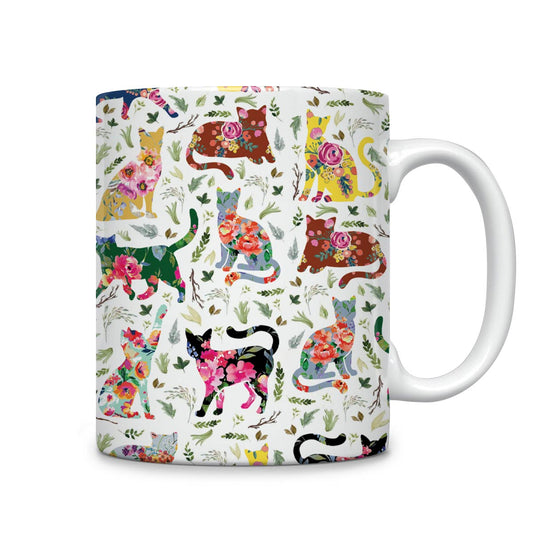 Shineful Ceramic Mug Cat FLoral