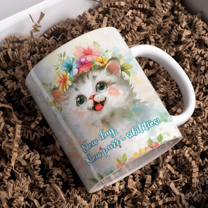 Shineful Ceramic New Day New Purr-sibilities Cute Cat