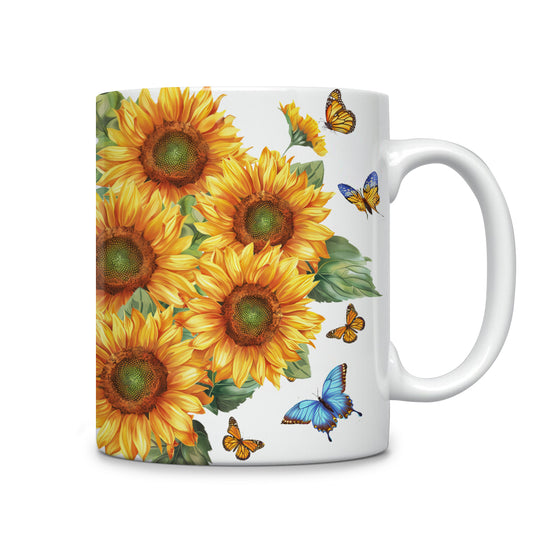 Tasse en céramique brillante Symphonie de tournesols