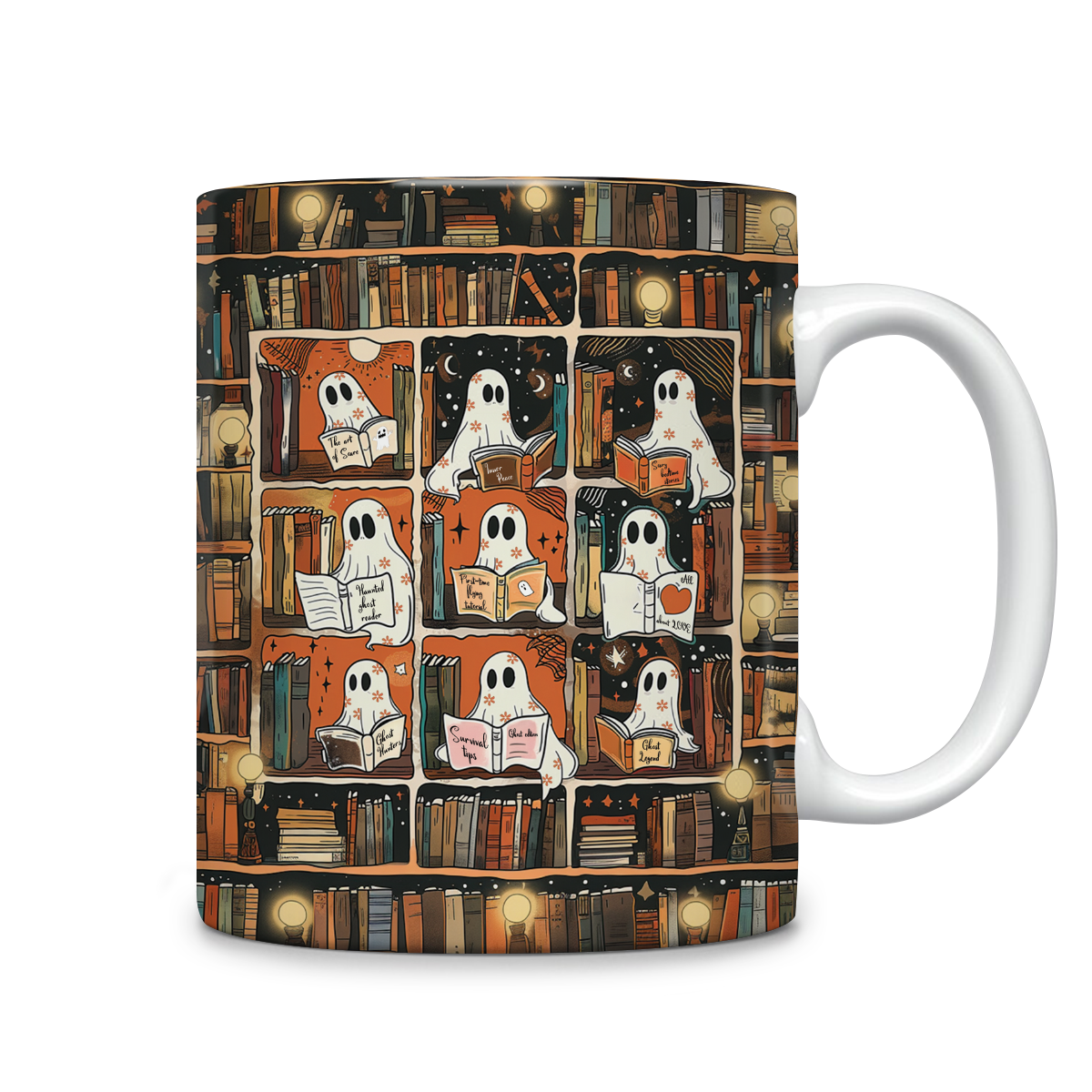 Shineful Ceramic Mug Spooky Ghost Readers