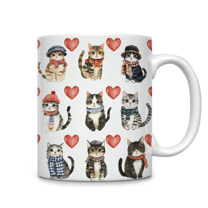 Glänzende Keramiktasse Cozy Cats