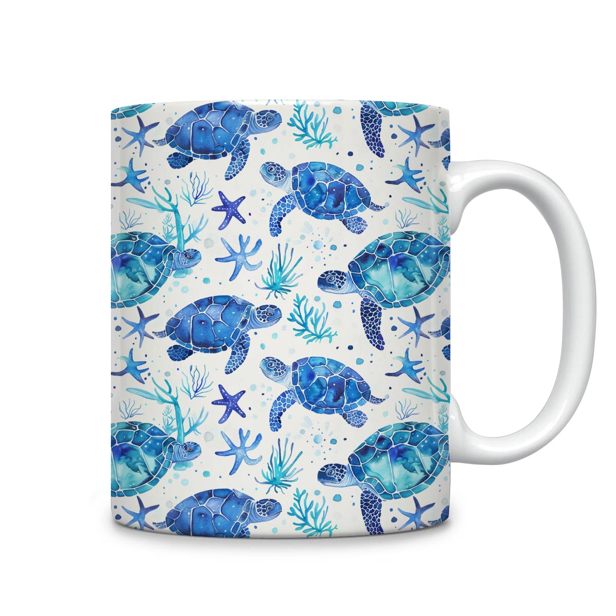 Tasse en céramique brillante Turtle Bliss