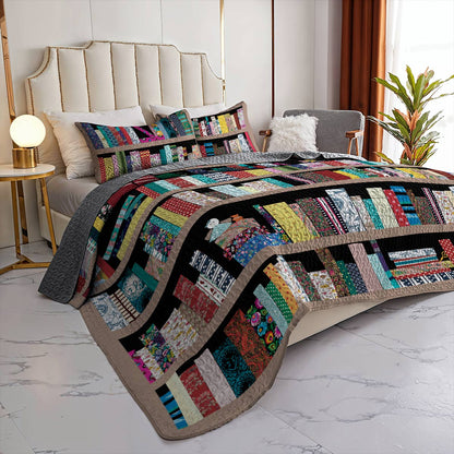 Shineful All Season Quilt 3-Piece Set My Bookcase