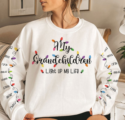 My Grandchildren Light Up My Life - Personalized Sweatshirt