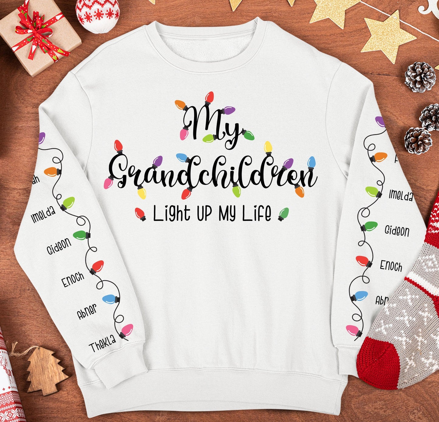 My Grandchildren Light Up My Life - Personalized Sweatshirt