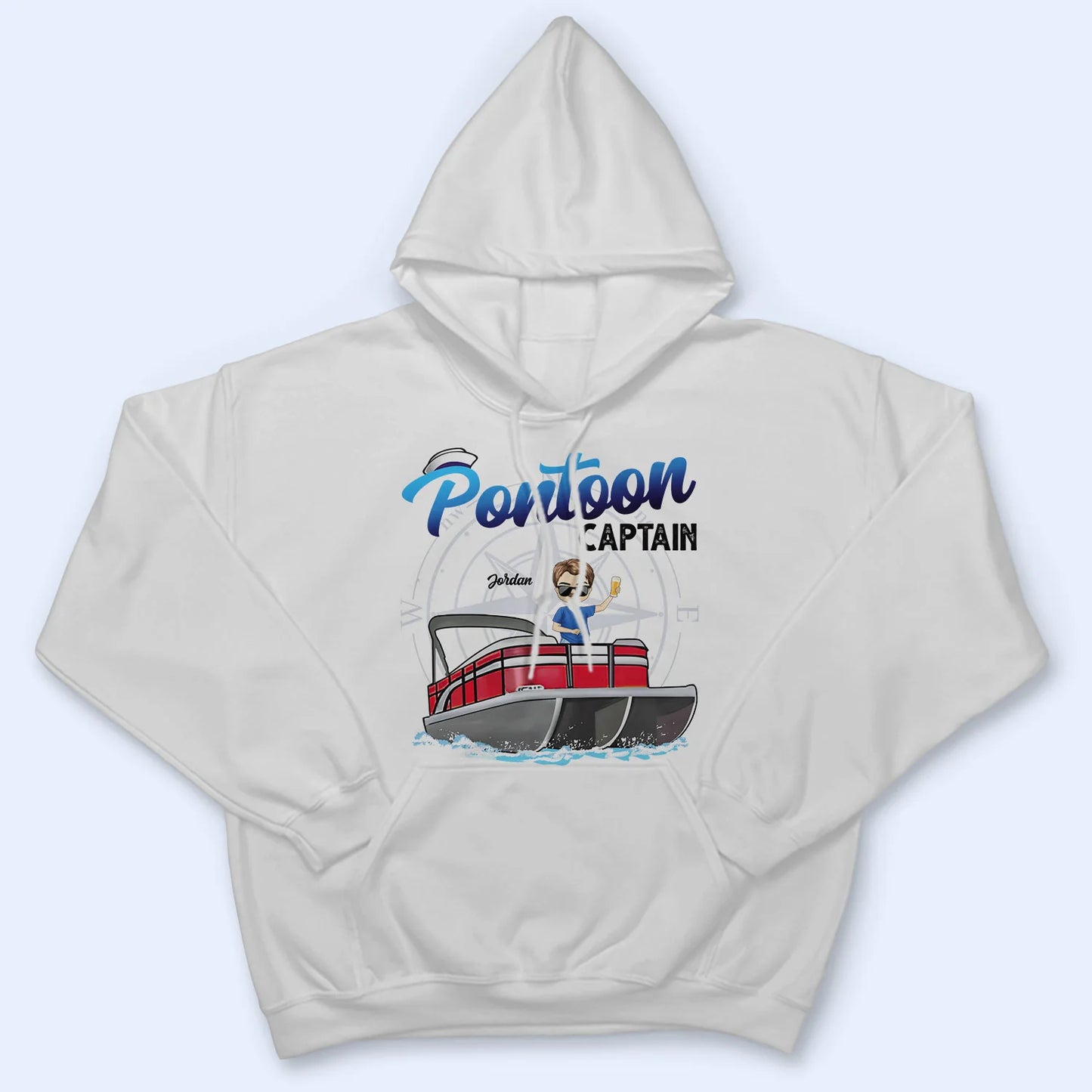 Shineful T-Shirt Boating Pontoon Captain - Personalized Unisex T-Shirt -Birthday, Traveling, Cruising Gift For Pontooning Lovers, Beach Lovers, Travelers