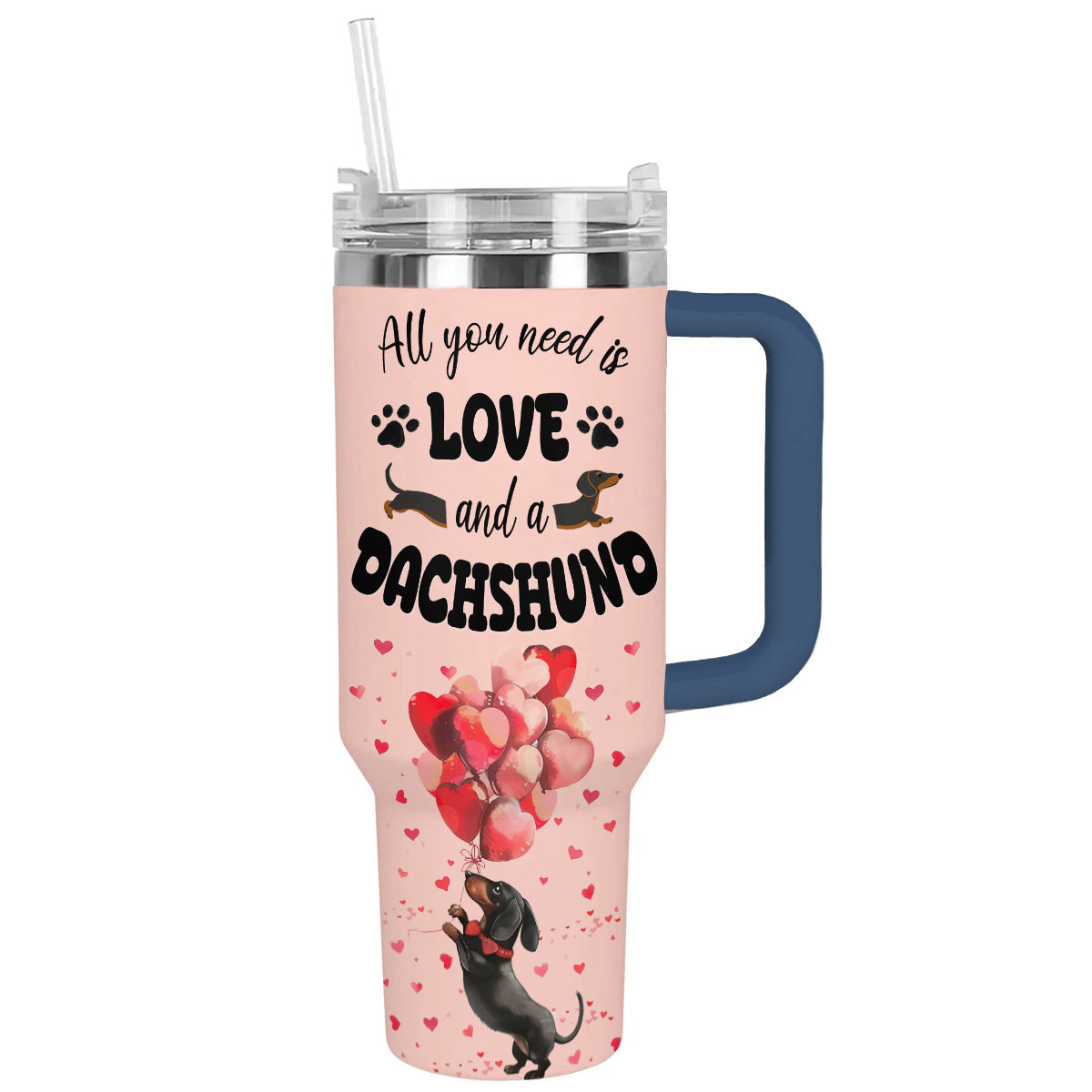 Shineful Tumbler Dachshund Paws of Love: