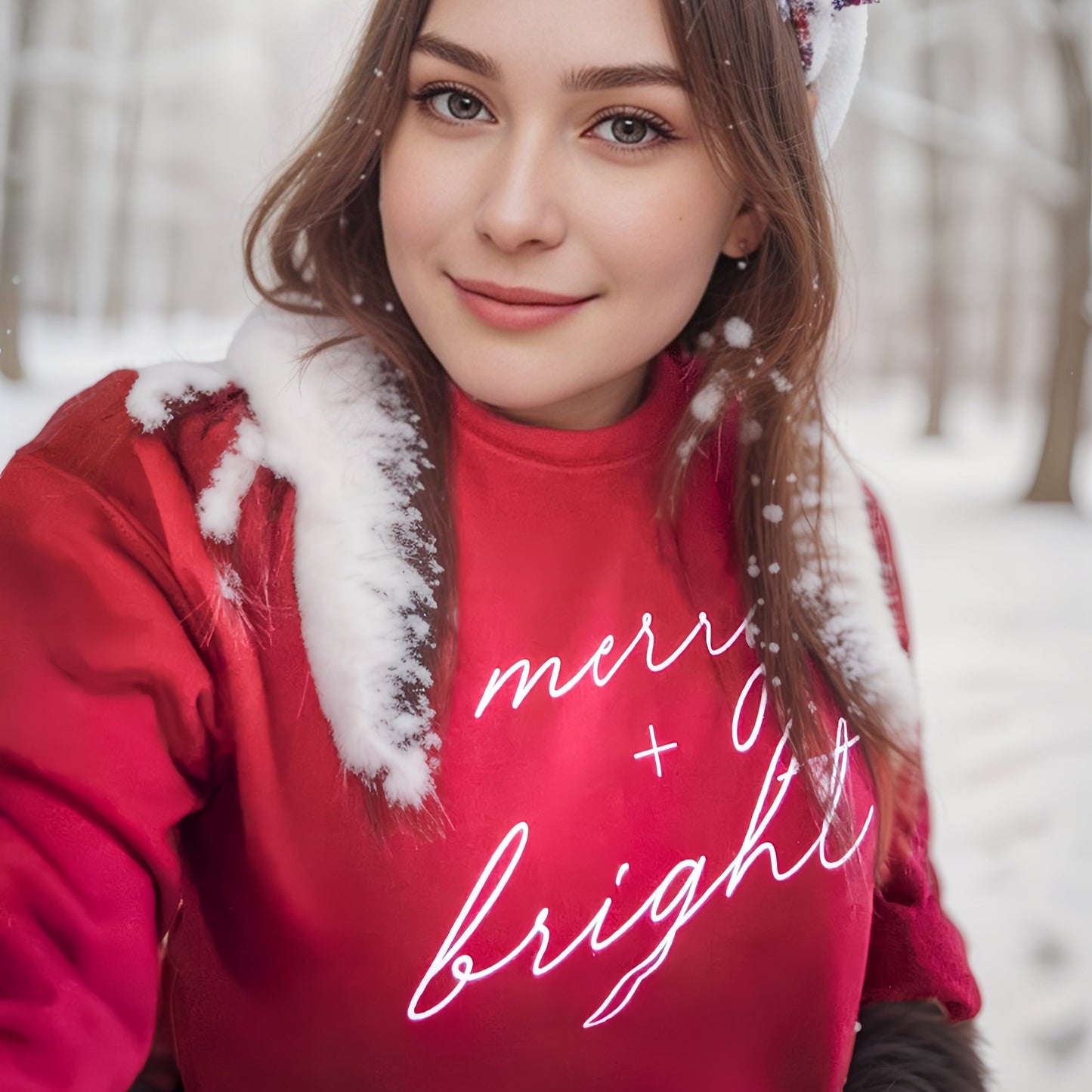 Shineful Sweatshirts Merry And Bright White Script