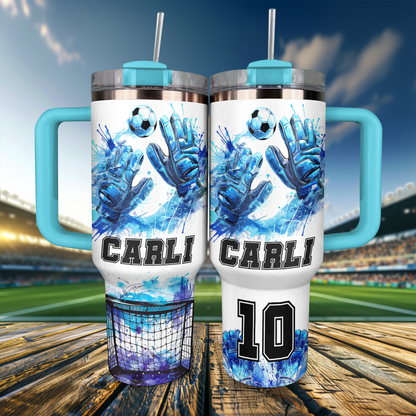 Shineful Personalized Tumbler Goalkeeper Love