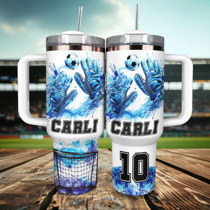 Shineful Personalized Tumbler Goalkeeper Love