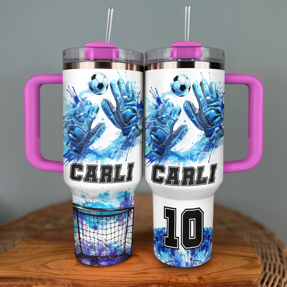 Shineful Personalized Tumbler Goalkeeper Love