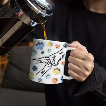 Tasse personnalisée Shineful Dog Human Fist Bump