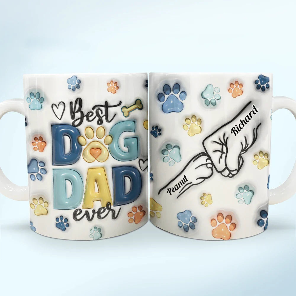 Tasse personnalisée Shineful Dog Human Fist Bump