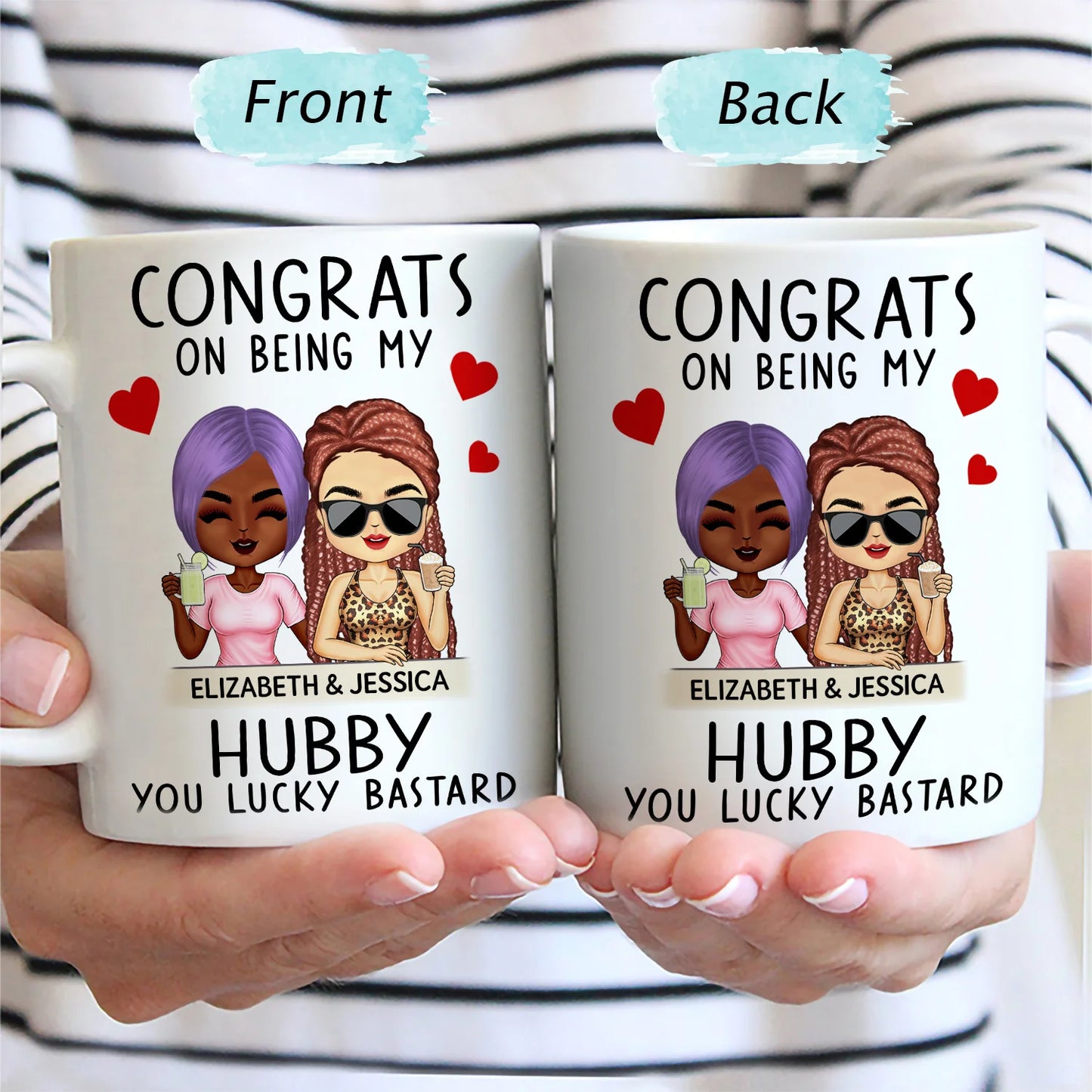 Shineful Mug Gift For Couples, Family - Congrats On Being My Husband Chibi