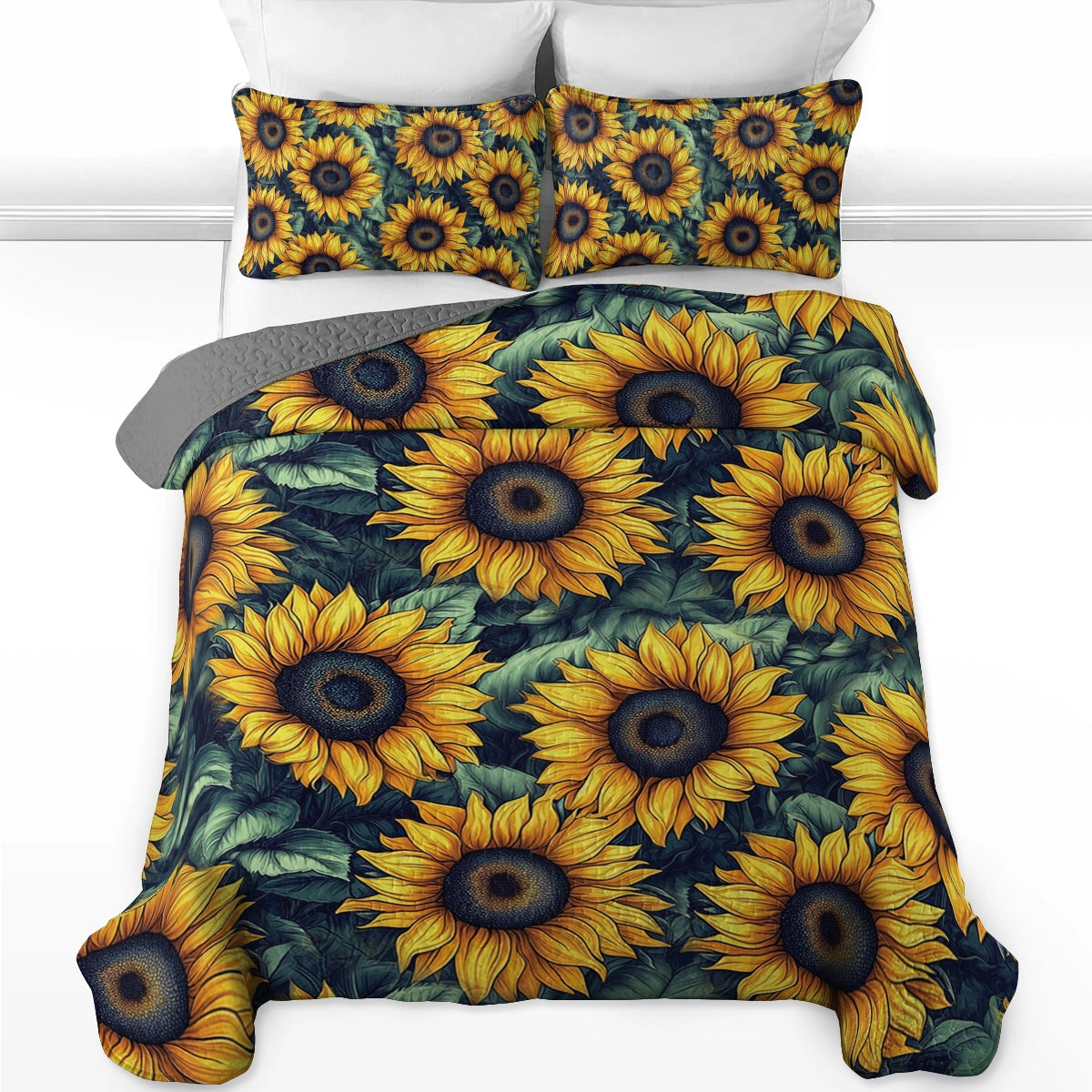 Shineful All Season Quilt 3-Piece Set - Sunflower Dreams