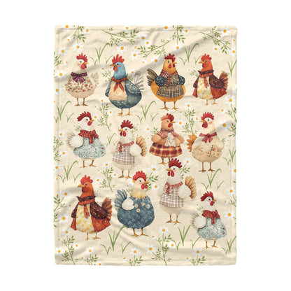 Shineful Fleece Blanket Cozy Chicken