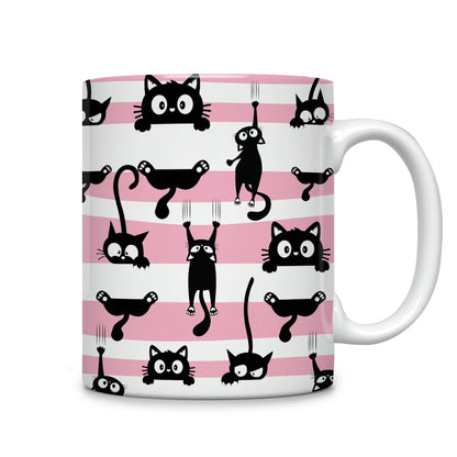 Tasse en céramique brillante Chats parfaitement ludiques