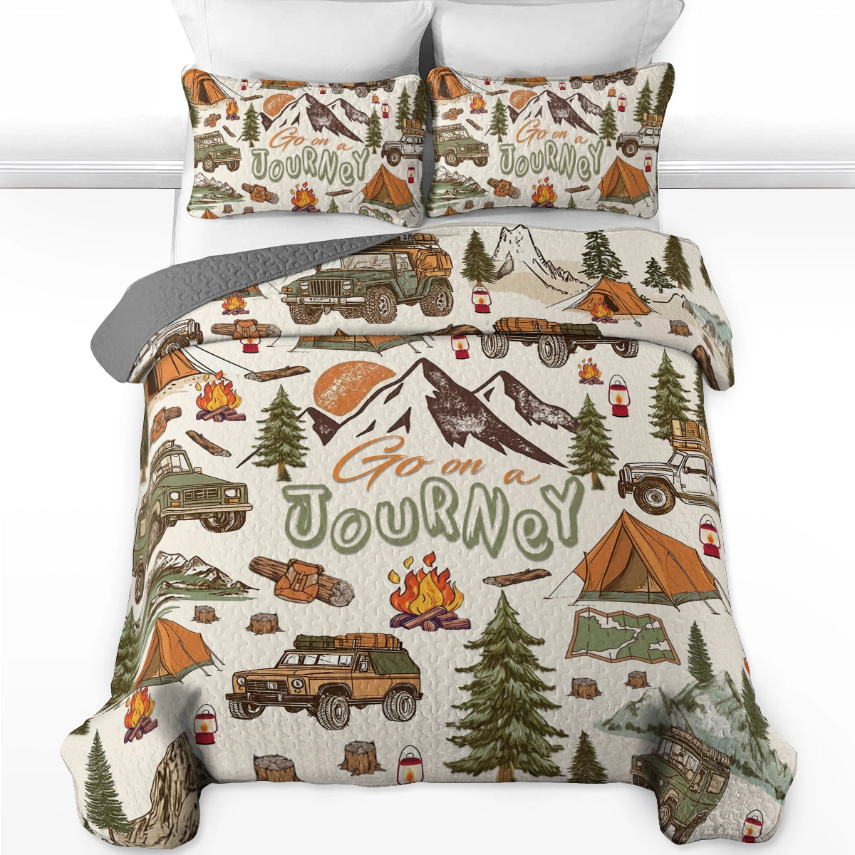 Shineful All Season Quilt 3-Piece Set - Camping Comfort