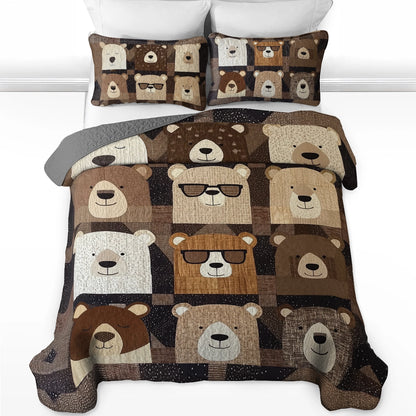 Shineful All Season Quilt 3-Piece Set - Bear Hug Bliss