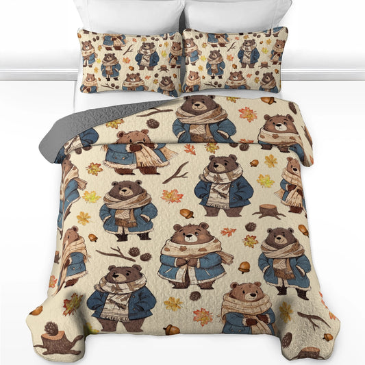 Shineful All Season Quilt 3-Piece Set - Snuggle Bear