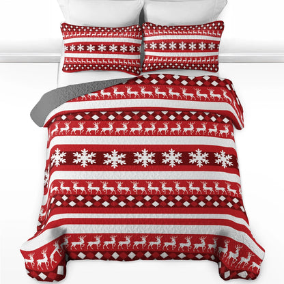 Shineful All Season Quilt 3-Piece Set - Christmas Cozy