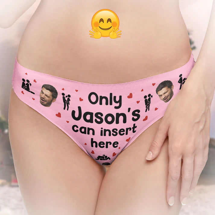 Shineful Only He Can Insert Here Personalized Photo Women's Low-Waisted Brief