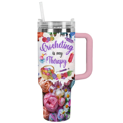 Shineful Tumbler Crochet Yarn Therapy