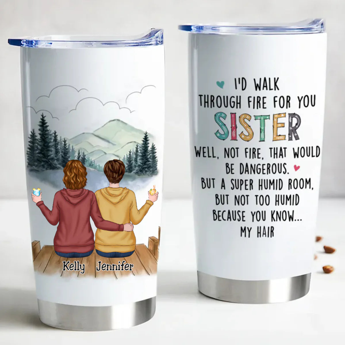 Shineful Sisters Forever Personalized 20oz Tumbler