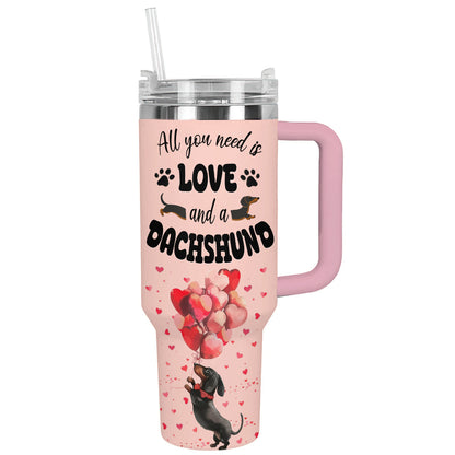 Shineful Tumbler Dachshund Paws of Love: