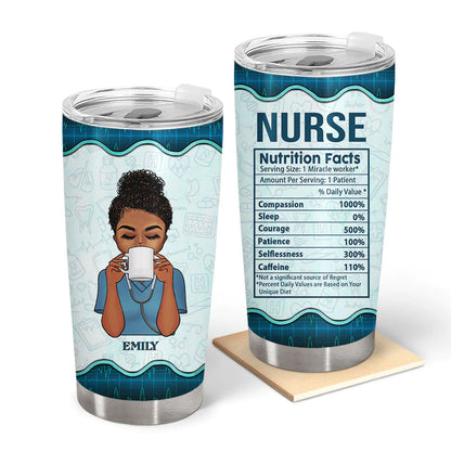 Shineful Tumbler 20 Oz Nurse Nutrition Fact Personalized