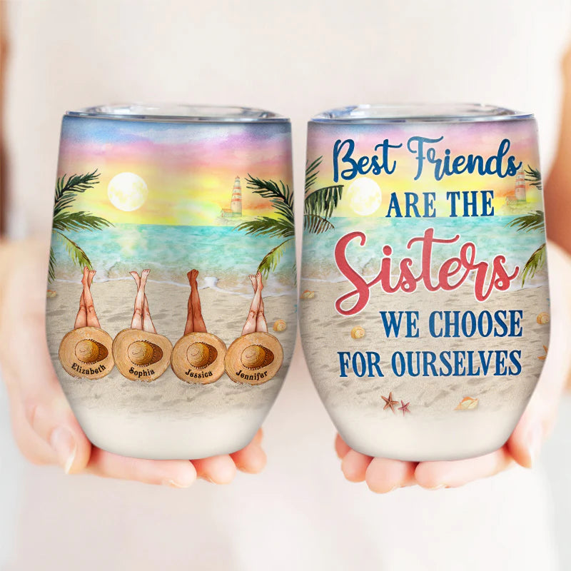 Shineful Wine Tumbler Beach Bestie Choose For Ourselves Personalized