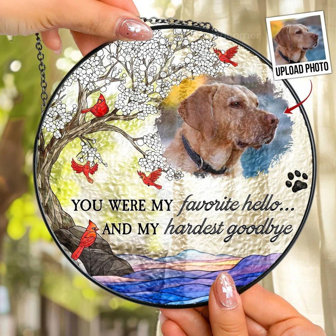 Shineful Suncatcher Ornament Pet Loss Personalized Photo Suncatcher