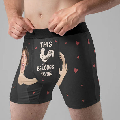 Shineful Men's Boxer Briefs It Belongs To Me Personalized Photo Men's Boxer Briefs