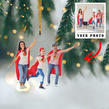 Customized Your Photo Ornament - Personalized Mica Christmas Gifts For Family Member Vq03