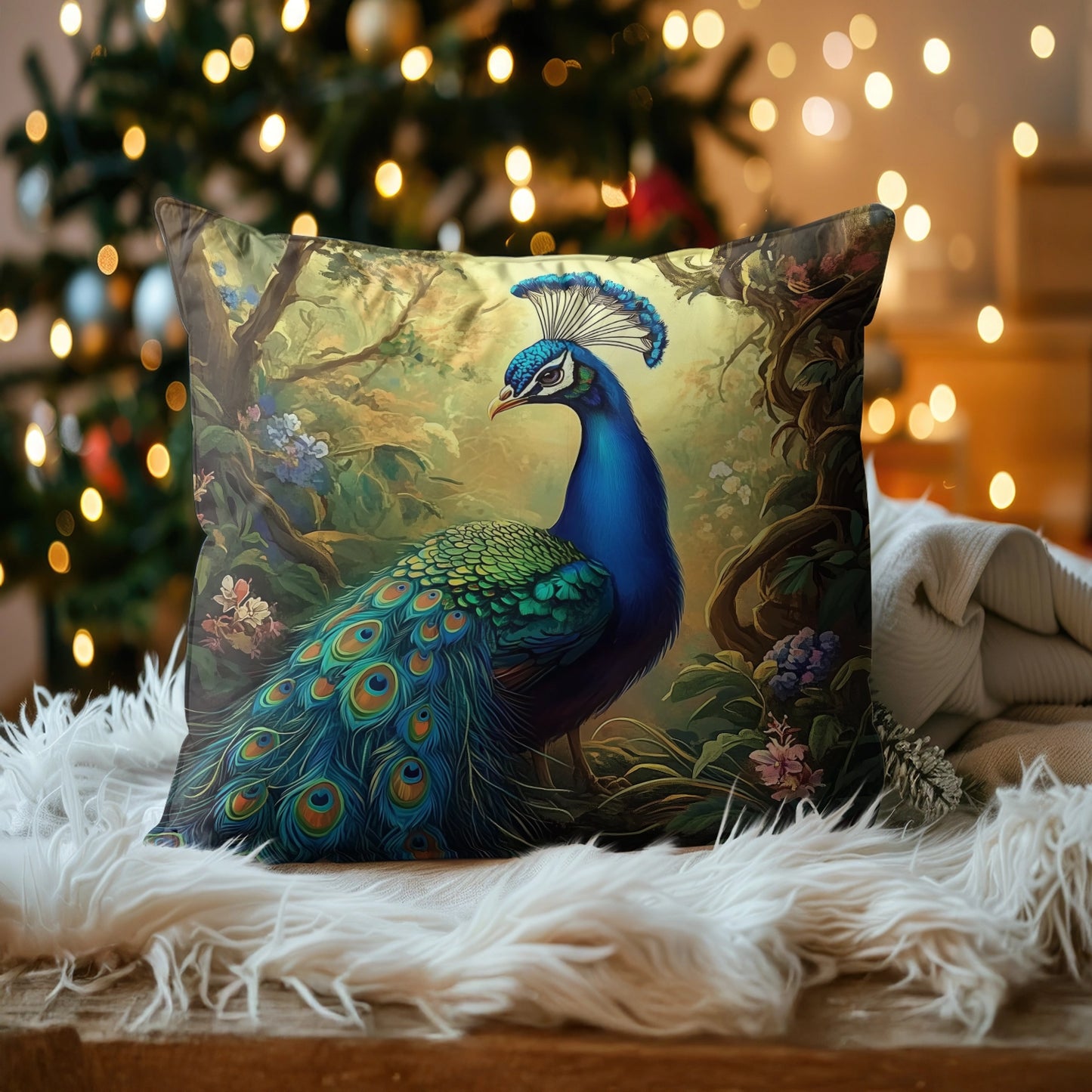 Shineful 2D Print Cushion Cover, Pillowcase, Pillows Covers - A Glimpse of Serenity in the Enchanted Forest