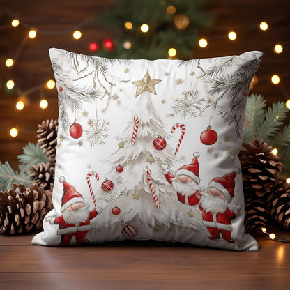 Shineful 2D Print Cushion Cover, Pillowcase, Pillows Covers - Santa's little helpers bringing the festive cheer