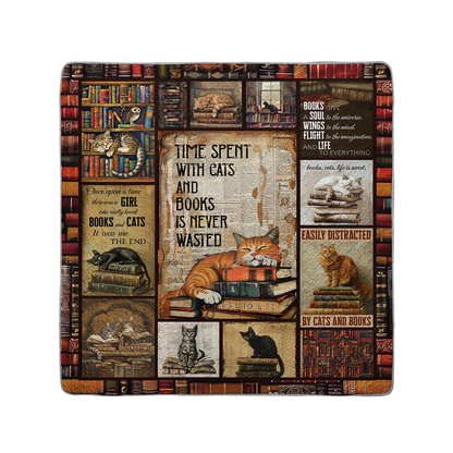 Shineful All Season Quilt 3-Piece Set Purrfectly Literary Bookish Cat