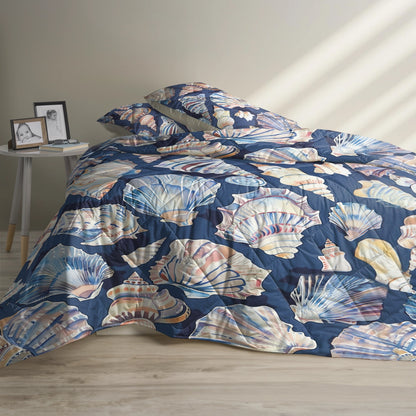 Shineful Quilt 3-Piece Set Beautiful Shell