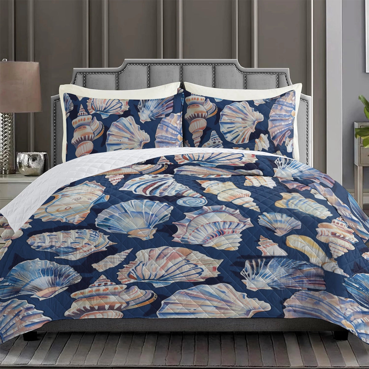 Shineful Quilt 3-Piece Set Beautiful Shell