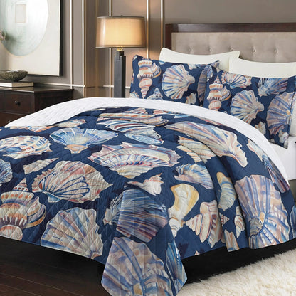 Shineful Quilt 3-Piece Set Beautiful Shell